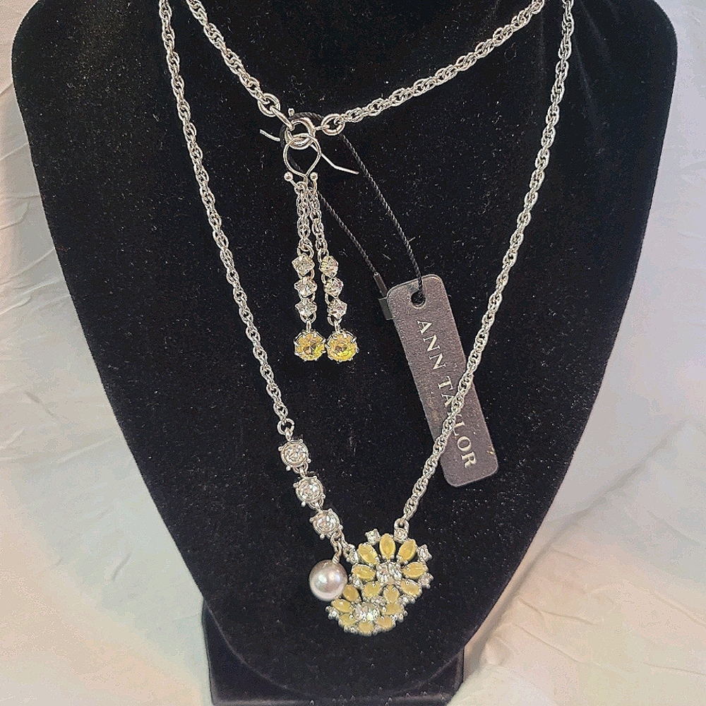 Ann Taylor Necklace with Earrings